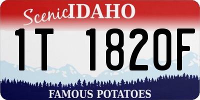 ID license plate 1T1820F