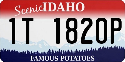 ID license plate 1T1820P