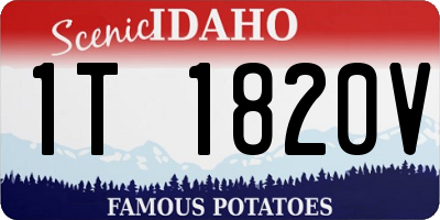 ID license plate 1T1820V