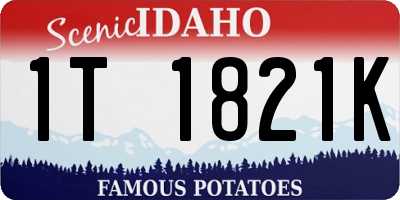 ID license plate 1T1821K