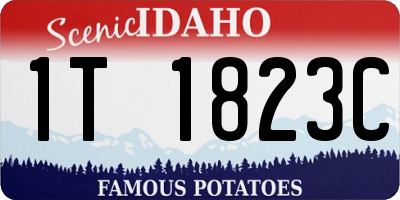 ID license plate 1T1823C