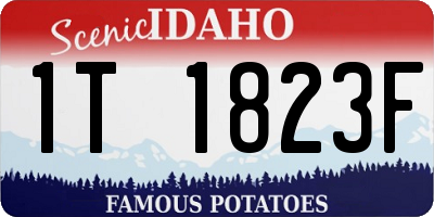 ID license plate 1T1823F