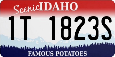 ID license plate 1T1823S