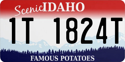 ID license plate 1T1824T