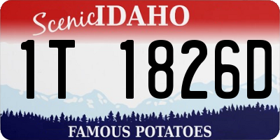 ID license plate 1T1826D