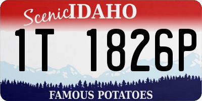 ID license plate 1T1826P