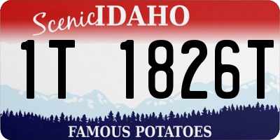 ID license plate 1T1826T