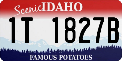 ID license plate 1T1827B