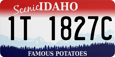 ID license plate 1T1827C