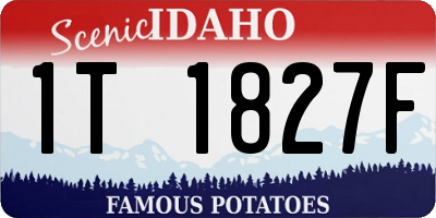 ID license plate 1T1827F
