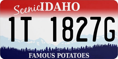 ID license plate 1T1827G