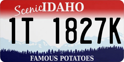 ID license plate 1T1827K
