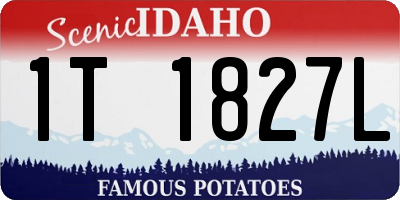 ID license plate 1T1827L
