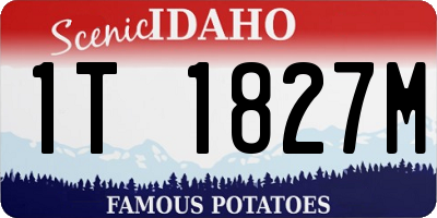 ID license plate 1T1827M