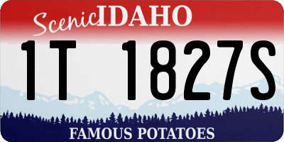 ID license plate 1T1827S