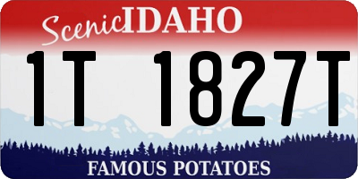 ID license plate 1T1827T