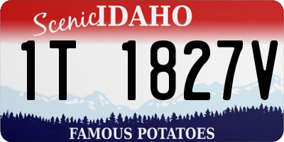 ID license plate 1T1827V