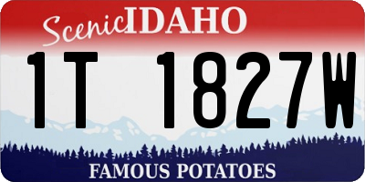 ID license plate 1T1827W