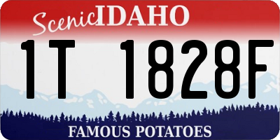 ID license plate 1T1828F