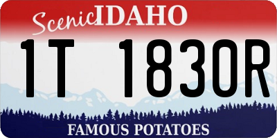 ID license plate 1T1830R