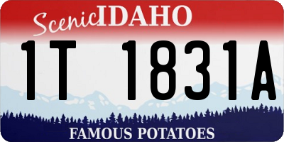 ID license plate 1T1831A