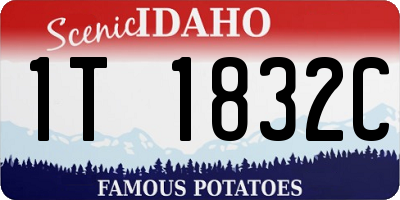 ID license plate 1T1832C