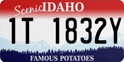 ID license plate 1T1832Y