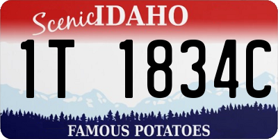 ID license plate 1T1834C
