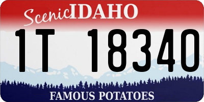 ID license plate 1T1834O