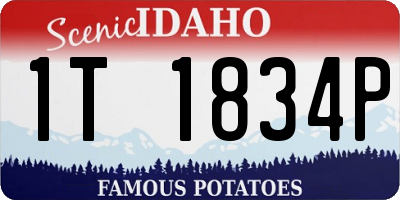 ID license plate 1T1834P