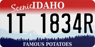 ID license plate 1T1834R