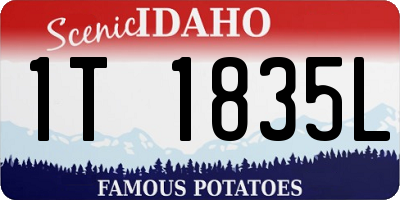 ID license plate 1T1835L