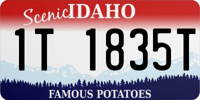ID license plate 1T1835T