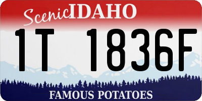 ID license plate 1T1836F