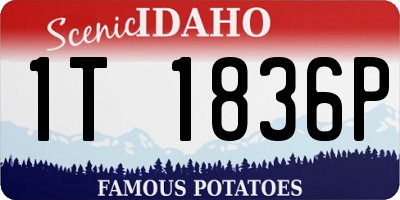 ID license plate 1T1836P