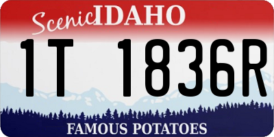ID license plate 1T1836R