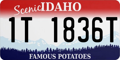ID license plate 1T1836T
