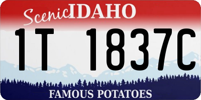 ID license plate 1T1837C