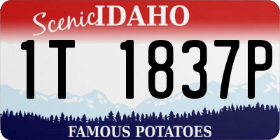 ID license plate 1T1837P