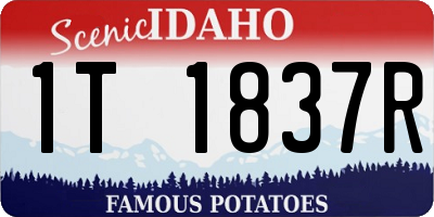 ID license plate 1T1837R