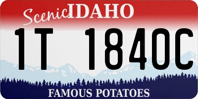 ID license plate 1T1840C
