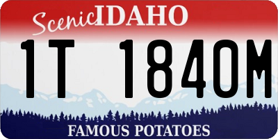 ID license plate 1T1840M