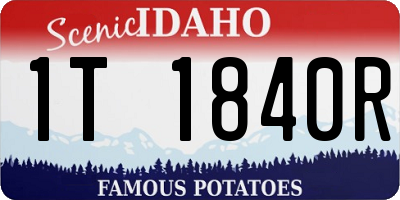 ID license plate 1T1840R