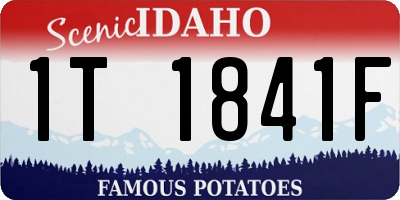ID license plate 1T1841F