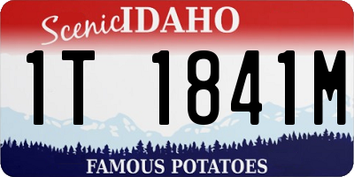 ID license plate 1T1841M