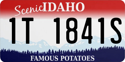ID license plate 1T1841S