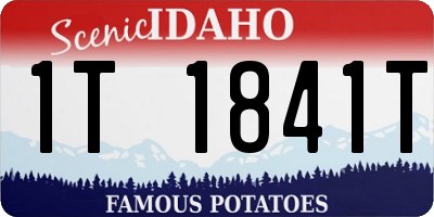 ID license plate 1T1841T