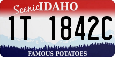 ID license plate 1T1842C