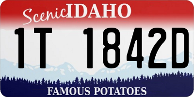 ID license plate 1T1842D