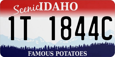 ID license plate 1T1844C